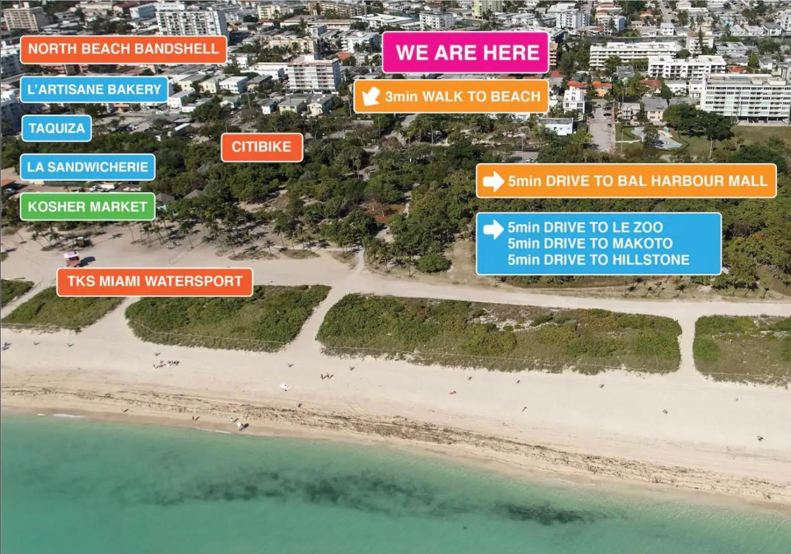 North Beach Steps To Sea Miami Apartment With Free Parking Family And Pet Friendly Miami Beach Bagian luar foto